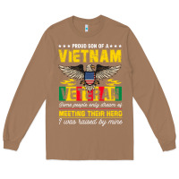 Toasted Coconut proud vietnam veteran son gifts raised by my hero veteran day Long Sleeve Tee - linhVisuals