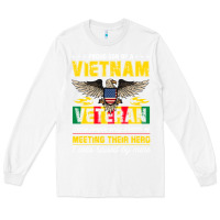 White proud vietnam veteran son gifts raised by my hero veteran day Long Sleeve Tee - linhVisuals