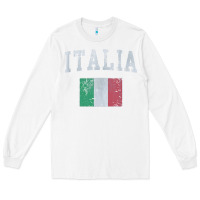 White vintage italia italian flag italy italiano Long Sleeve Tee - linhVisuals