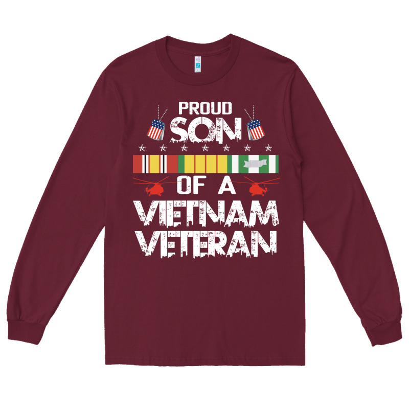 Proud Son Of A Vietnam Veteran Father's Day Long Sleeve Tee by linhVisuals | Teevron