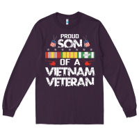 Plum proud son of a vietnam veteran father's day Long Sleeve Tee - linhVisuals