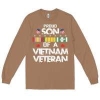 Toasted Coconut proud son of a vietnam veteran father's day Long Sleeve Tee - linhVisuals