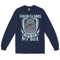 Navy virgin islands virgin islander Long Sleeve Tee - linhVisuals