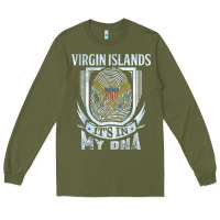 Army Green virgin islands virgin islander Long Sleeve Tee - linhVisuals
