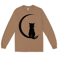 Toasted Coconut womens double moon cat Long Sleeve Tee - linhVisuals