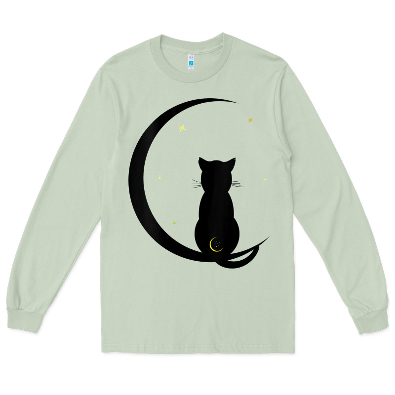 Womens Double Moon Cat Long Sleeve Tee by linhVisuals | Teevron