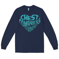 Navy doctor mike merch chest compressions Long Sleeve Tee - linhVisuals