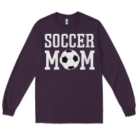 Plum womens soccer mama soccer mom Long Sleeve Tee - linhVisuals