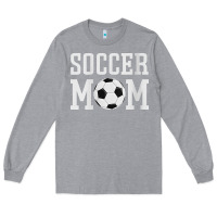 Heather Grey womens soccer mama soccer mom Long Sleeve Tee - linhVisuals