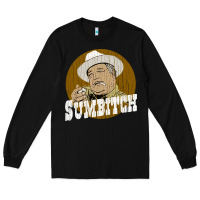 Black sumbitch distressed Long Sleeve Tee - linhVisuals
