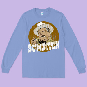 Sumbitch Distressed Long Sleeve Tee Designed By Linhvisuals