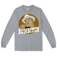 Heather Grey sumbitch distressed Long Sleeve Tee - linhVisuals