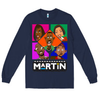 Navy Martin TV Show Long Sleeve Tee - linhVisuals