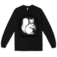 Black who run the world squirrels Long Sleeve Tee - linhVisuals