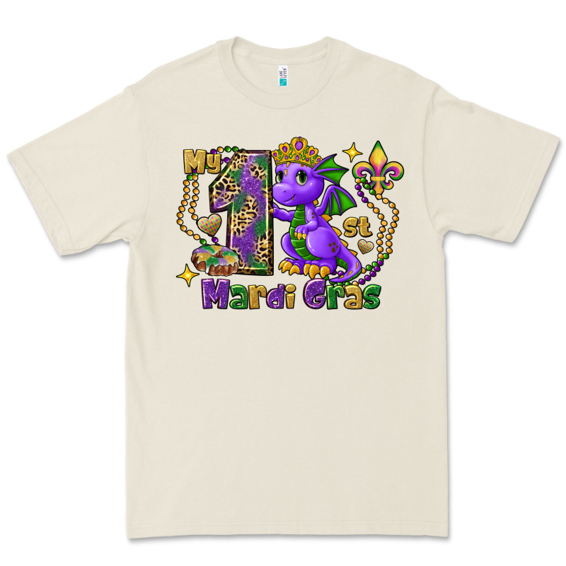 Dragon My First Mardi Gras Premium Tee by FaDigitalArtStudio | Teevron