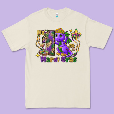 Dragon My First Mardi Gras Premium Tee Designed By Fadigitalartstudio