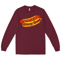 Burgundy glizzy gang glizzy gobbler Long Sleeve Tee - linhVisuals