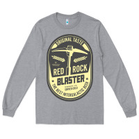 Heather Grey deep rock galactic red rock blaster beer , designer   t shirt Long Sleeve Tee - linhVisuals