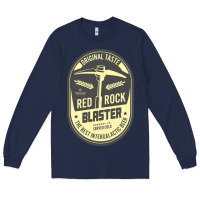 Navy deep rock galactic red rock blaster beer , designer   t shirt Long Sleeve Tee - linhVisuals
