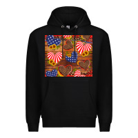 Black america heart Premium Hoodie - Artiststas
