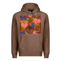 Chestnut america heart Premium Hoodie - Artiststas