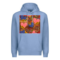 Colony Blue america heart Premium Hoodie - Artiststas