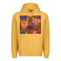 Mustard america heart Premium Hoodie - Artiststas
