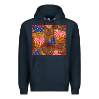Navy america heart Premium Hoodie - Artiststas