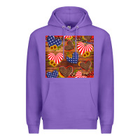 Purple america heart Premium Hoodie - Artiststas