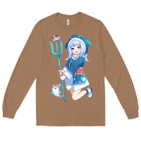 Toasted Coconut Gawr Gura Long Sleeve Tee - linhVisuals