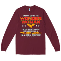 Burgundy wonder woman Long Sleeve Tee - linhVisuals
