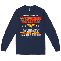Navy wonder woman Long Sleeve Tee - linhVisuals