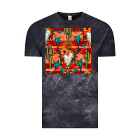 Cloud Black bull skull cactus seamless pattern Vintage Tee - BundleAndBundleShop