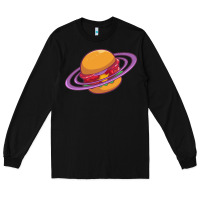 Black Burger  Saturn Long Sleeve Tee - linhVisuals