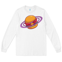 White Burger  Saturn Long Sleeve Tee - linhVisuals