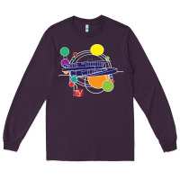 Plum retro graphic design   frank lloyd wright Long Sleeve Tee - linhVisuals