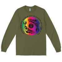 Army Green two lost souls swimming in a fish bowl Long Sleeve Tee - linhVisuals