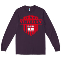 Plum veteran made in usa   military Long Sleeve Tee - linhVisuals