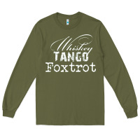 Army Green wtf in military speak   saying Long Sleeve Tee - linhVisuals