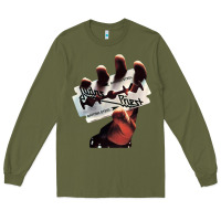 Army Green Judas Of Priest - British Steel Long Sleeve Tee - linhVisuals