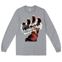 Heather Grey Judas Of Priest - British Steel Long Sleeve Tee - linhVisuals