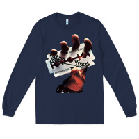 Navy Judas Of Priest - British Steel Long Sleeve Tee - linhVisuals