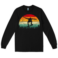 Black skateboard vintage for skateboards lovers Long Sleeve Tee - linhVisuals