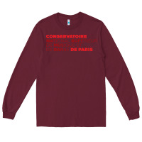 Burgundy logocnsmdp conservatoire de paris Long Sleeve Tee - linhVisuals