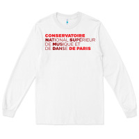 White logocnsmdp conservatoire de paris Long Sleeve Tee - linhVisuals