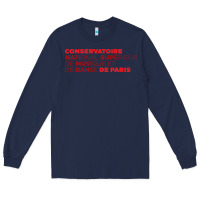 Navy logocnsmdp conservatoire de paris Long Sleeve Tee - linhVisuals