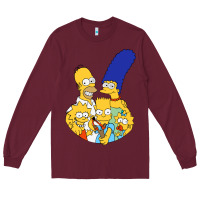 Burgundy simpson Long Sleeve Tee - linhVisuals