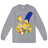 Heather Grey simpson Long Sleeve Tee - linhVisuals