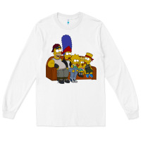 White simpson family Long Sleeve Tee - linhVisuals