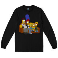 Black simpson family Long Sleeve Tee - linhVisuals